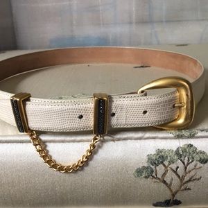Judith Jack Snakeskin Leather Belt